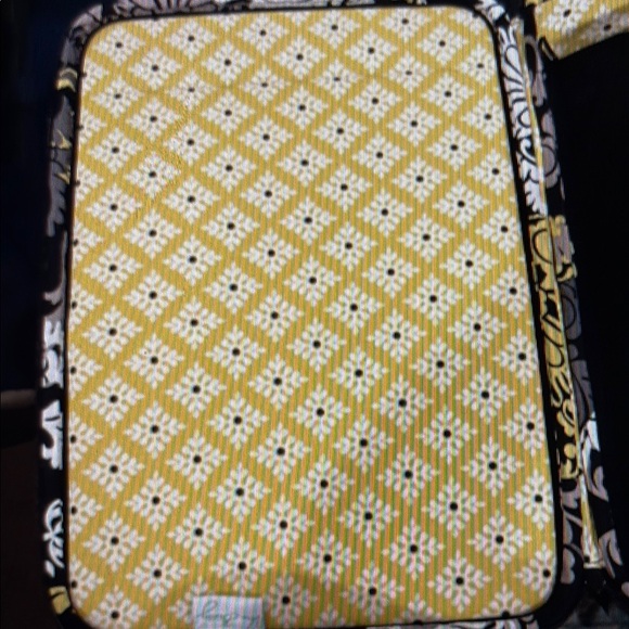 VERA BRADLEY Floral Black and Yellow Laptop Bag - Picture 8 of 13